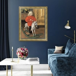 «‘Убийство’. Портрет Казимира Лаурина» в интерьере в классическом стиле в синих тонах