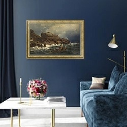 «Норвежский морской порт» в интерьере в классическом стиле в синих тонах