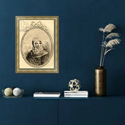 «Madame Jeanne-Louise-Henriette Campan» в интерьере в классическом стиле в синих тонах