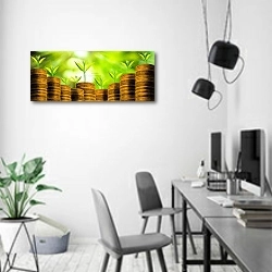 «Растущие вклады» в интерьере современного офиса в минималистичном стиле