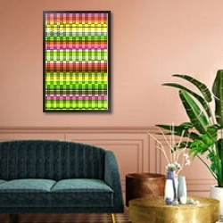 «Party Stripe» в интерьере классической гостиной над диваном