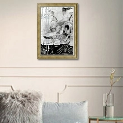 «Now King Arthur saw the Questing Beast and thereof had great marvel» в интерьере в классическом стиле в светлых тонах