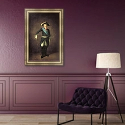 «Портрет Павла I 5» в интерьере в классическом стиле в фиолетовых тонах