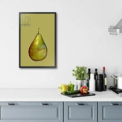 «Pear 1» в интерьере кухни в серых тонах