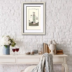 «Robe de linon rayé, bordée de linon rose» в интерьере в стиле прованс над столиком