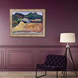 «Landscape» в интерьере в классическом стиле в фиолетовых тонах