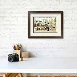 «Peter the Great working as a shipbuilder in the Netherlands» в интерьере современного кабинета над столом