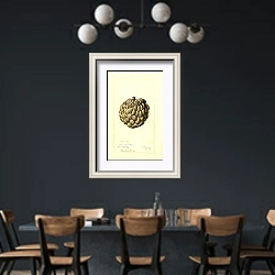 «Чешуйчатая Аннона: Сладкая подачка» в интерьере столовой с черными стенами