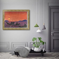 «А Мы Продолжаем Рыбалку Из Серии Sancta» в интерьере коридора в классическом стиле