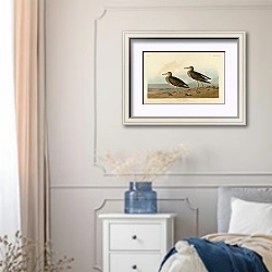 «Pectoral Sandpiper» в интерьере спальни в стиле прованс с синими деталями
