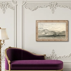 «Prince Woronzoff's Palace, near Yalta on the South Coast of the Crimea» в интерьере в классическом стиле над банкеткой