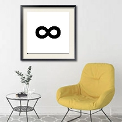 «Eternity 2» в интерьере комнаты в скандинавском стиле с желтым креслом