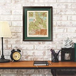«Nordwestliches Deutschland» в интерьере кабинета в стиле лофт над столом