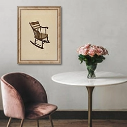«Pa. German Rocking Chair» в интерьере в классическом стиле над креслом