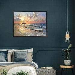 «Dawn has come» в интерьере классической спальни с темными стенами