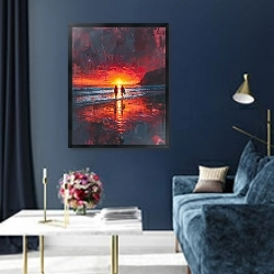 «Path of sunshine» в интерьере в классическом стиле в синих тонах