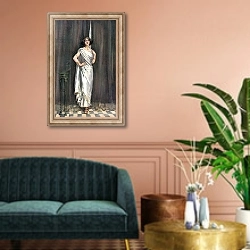 «A Figure the Heathens might have Worshipped» в интерьере классической гостиной над диваном