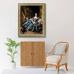 «Madame de Pompadour, 1756» в интерьере в классическом стиле над комодом