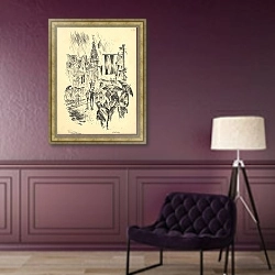 «Marswedstrijd, muziekcorps.» в интерьере в классическом стиле в фиолетовых тонах