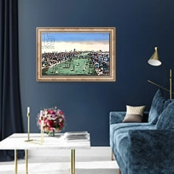 «General View of London» в интерьере в классическом стиле в синих тонах