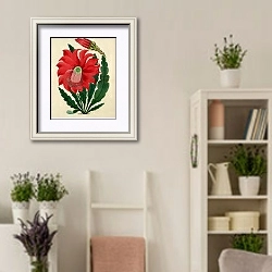 «Splendid Epiphyllum» в интерьере комнаты в стиле прованс с цветами лаванды