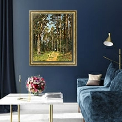 «Сиверская» в интерьере в классическом стиле в синих тонах