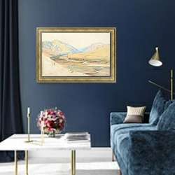 «Ущелье Матаура, Южная часть страны» в интерьере в классическом стиле в синих тонах