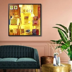 «Room at Giverny, 2000» в интерьере классической гостиной над диваном