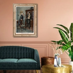 «Illustration for Adam Bede 10» в интерьере классической гостиной над диваном