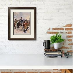 «Heralds announcing the Coronation of the Emperor» в интерьере кабинета с кирпичной стеной