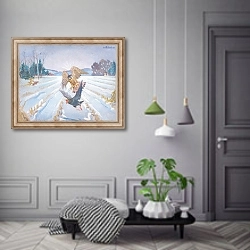 «Добыча пустельги» в интерьере коридора в классическом стиле