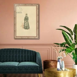 «Mrs Chadband, c.1920s» в интерьере классической гостиной над диваном