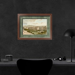 «The Steyne--Brighton» в интерьере кабинета в черных цветах над столом