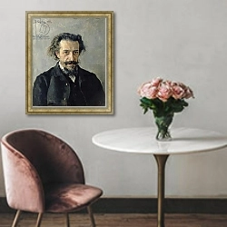 «Portrait of Pavel Blaramberg 1888 1» в интерьере в классическом стиле над креслом