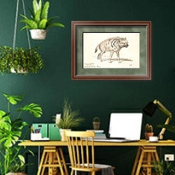 «The Hyena of Albara» в интерьере кабинета с зелеными стенами