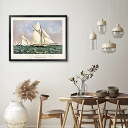 «Mayflower saluted by the fleet» в интерьере столовой в стиле ретро