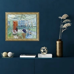 «Королевская яхтенная эскадрилья, Каус, остров Уайт» в интерьере в классическом стиле в синих тонах