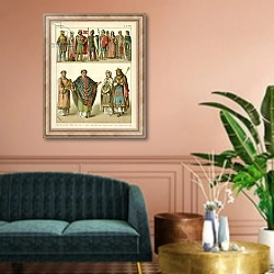 «French 900 AD» в интерьере классической гостиной над диваном