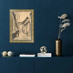 «Straatje in Voorburg» в интерьере в классическом стиле в синих тонах