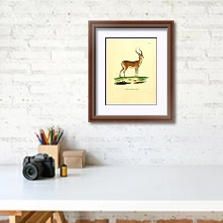 «Чернопятая антилопа импала» в интерьере современного кабинета над столом