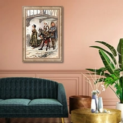 «Denys Louted Low» в интерьере классической гостиной над диваном