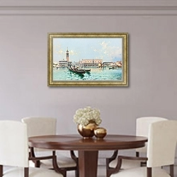 «Большой канал, Венеция» в интерьере столовой в классическом стиле