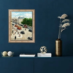 «Street in London» в интерьере в классическом стиле в синих тонах