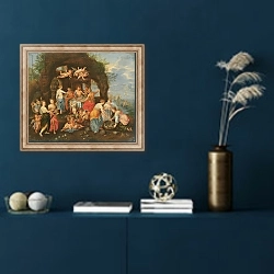 «The Feast of the Gods» в интерьере в классическом стиле в синих тонах