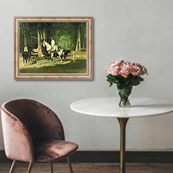 «Mr. and Mrs. A Mosselman and their Two Daughters, 1848» в интерьере в классическом стиле над креслом