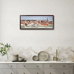 «Венеция, Италия. Вид с Сан-Джорджио №1» в интерьере современной светлой кухни