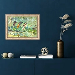 «Регата в Мольсе» в интерьере в классическом стиле в синих тонах