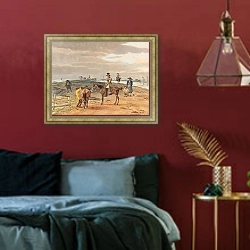 «Der Postillon auf dem Weg nach Weilheim» в интерьере спальни с акцентной стеной