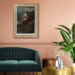 «Illustration for Adam Bede 12» в интерьере классической гостиной над диваном