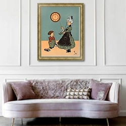 «Матушка гусыня Денслоу, Pl 40» в интерьере гостиной в классическом стиле над диваном